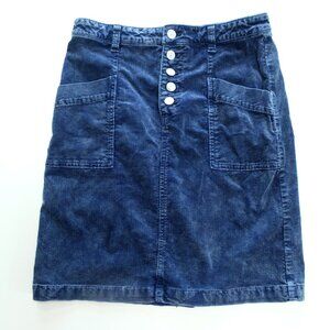 Anthropologie Pilcro Talia Corduroy Mini Skirt Blue Violet 2 XS
